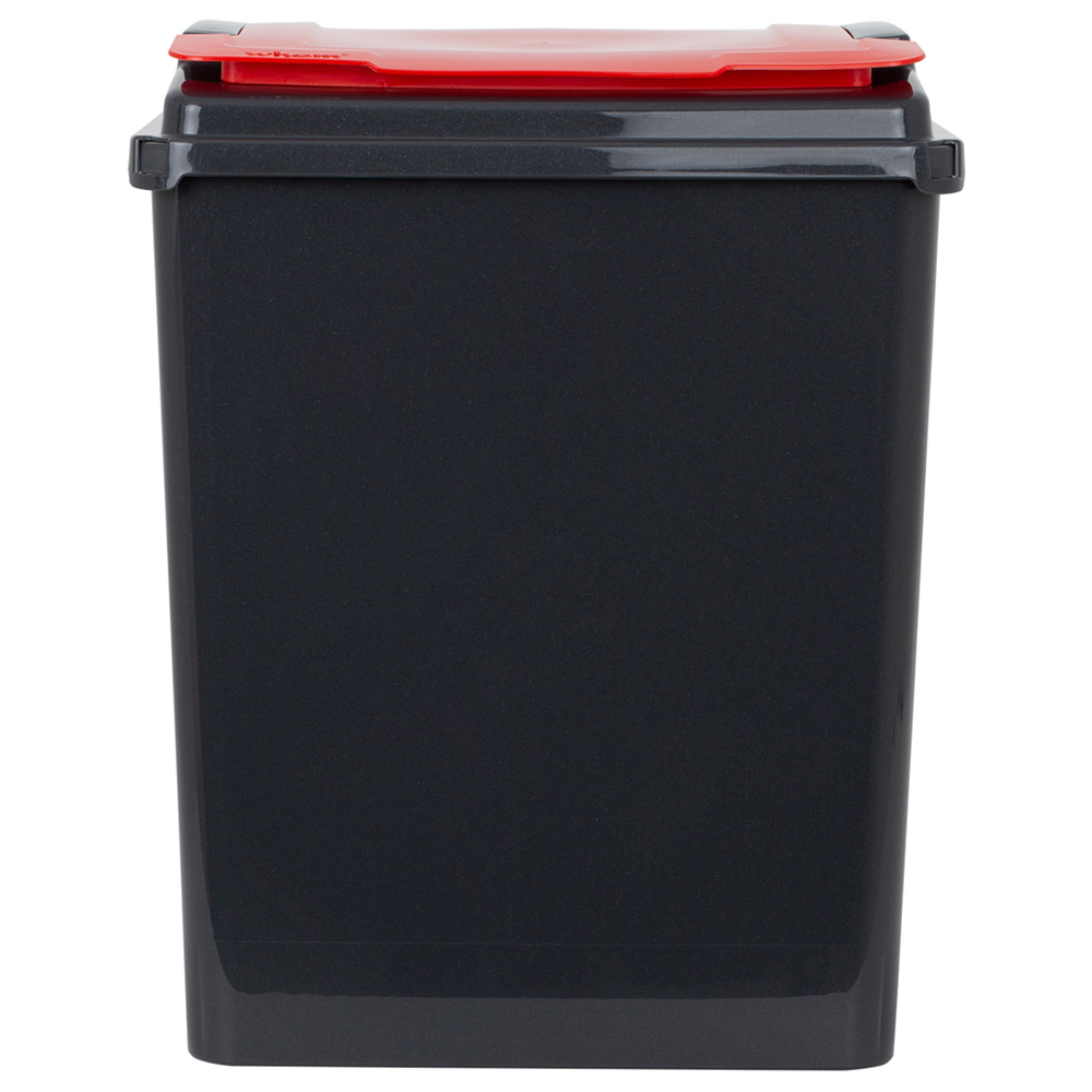 Wham 3 Piece 50L Plastic Recycle Bin Graphite/Asst Red/Green/Yellow Lids Image 3