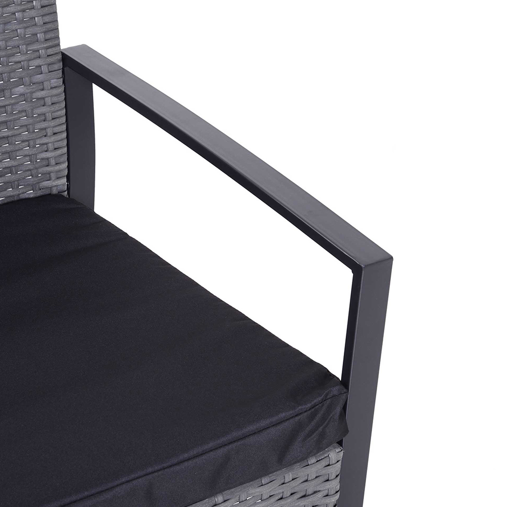 Outsunny Rattan Effect 2 Seater Bistro Set Grey Image 4