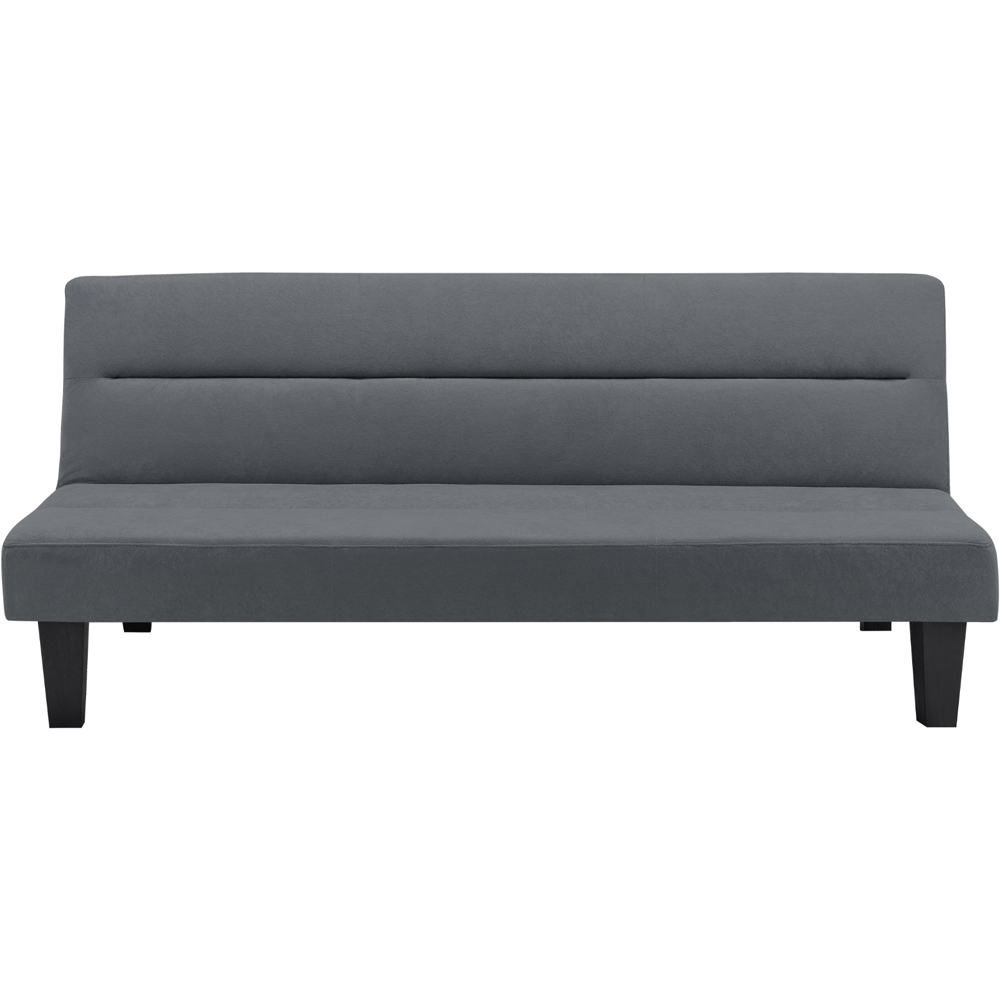 Dorel Kebo 3 Seater Grey Velvet Futon Sofa Bed Image 2