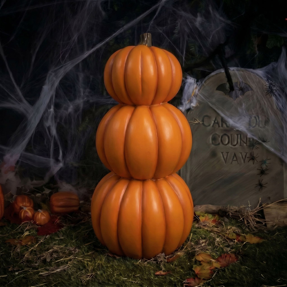 wilko Multicolour LED Halloween Stacked Smiling Pumpkins Ornament 2.6ft Image 6
