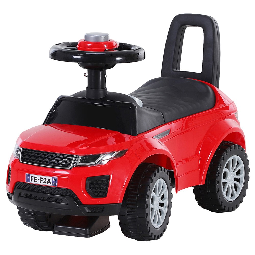 HOMCOM Kids Red Foot-To-Floor Sliding Car with Interactive Features Image 1