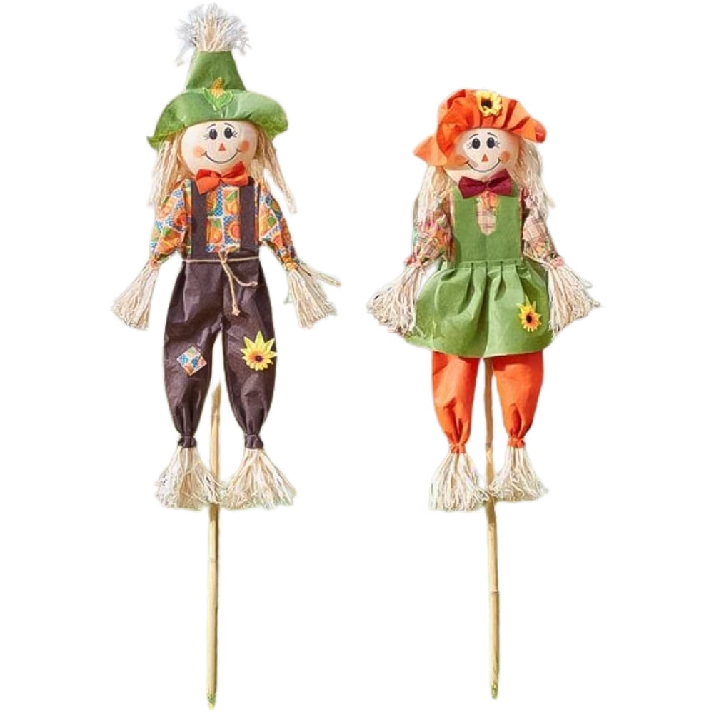 Garden Mile Garden Scarecrow Decoration Set 120cm 2 Pack Image 1