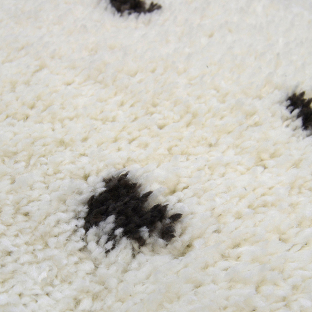 Homemaker Monochrome Snug Spotty Shaggy Rug 120 x 170cm Image 3