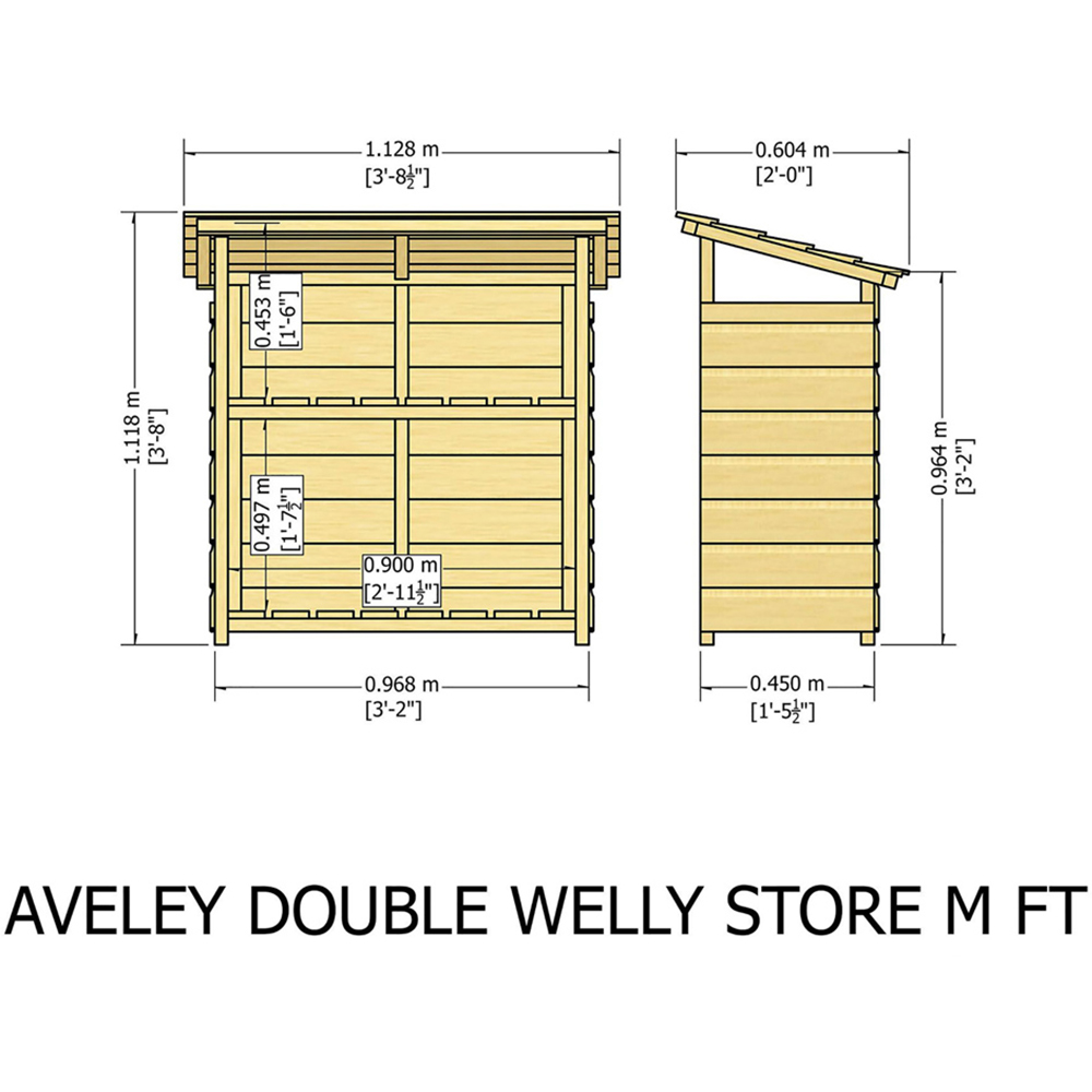 Shire Aveley 3.2 x 1.5ft Double Welly Store Image 4