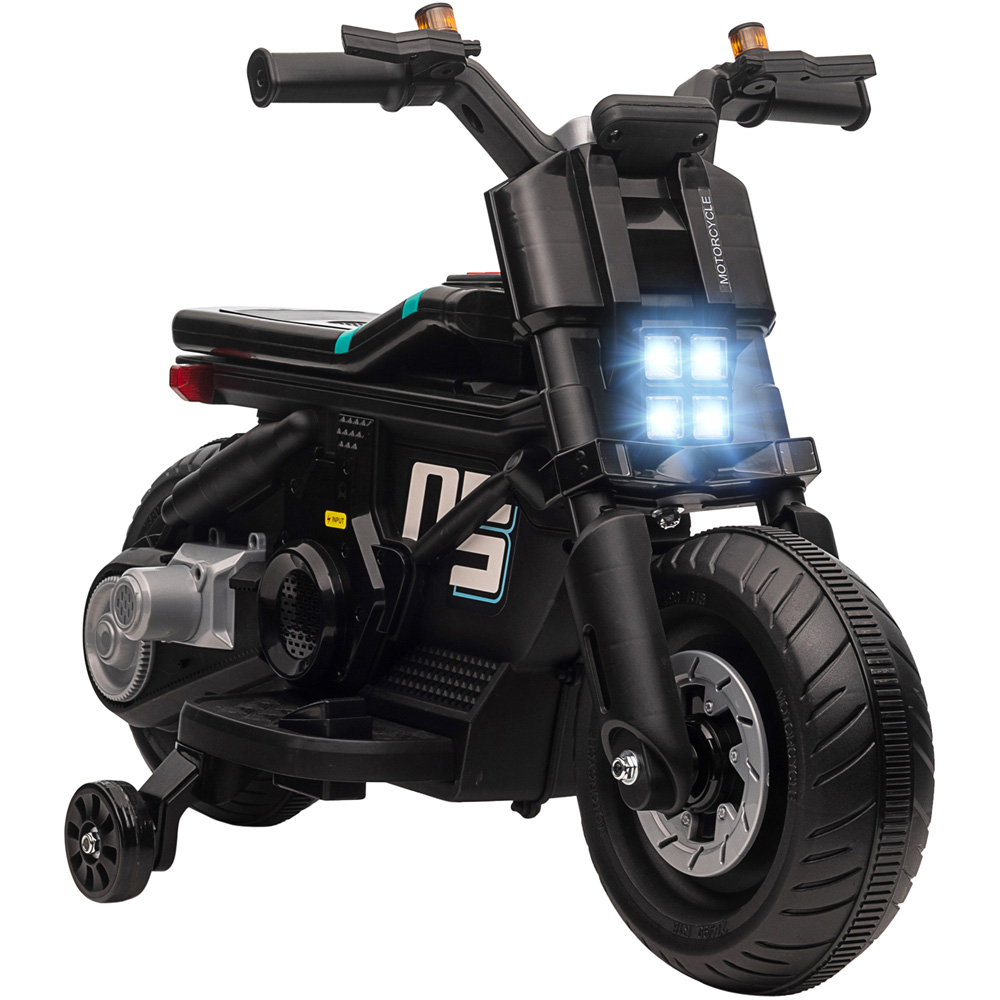 Portland Kids Ride-On Electric Motorcycle Black Image 1