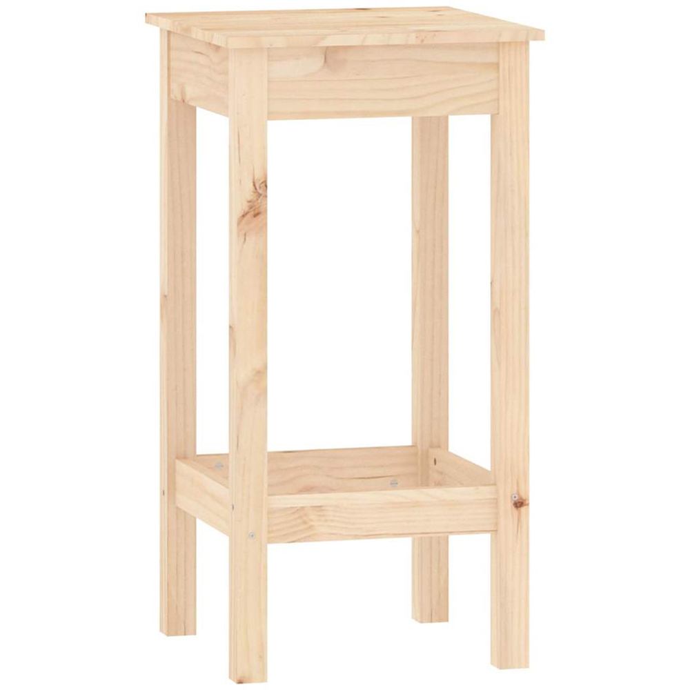 vidaXL 4 Seater Natural Solid Pine Wood Bar Table Set Image 5