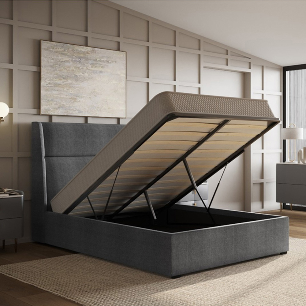 Flair Rumba King Size Fabric Ottoman Bed Image 5