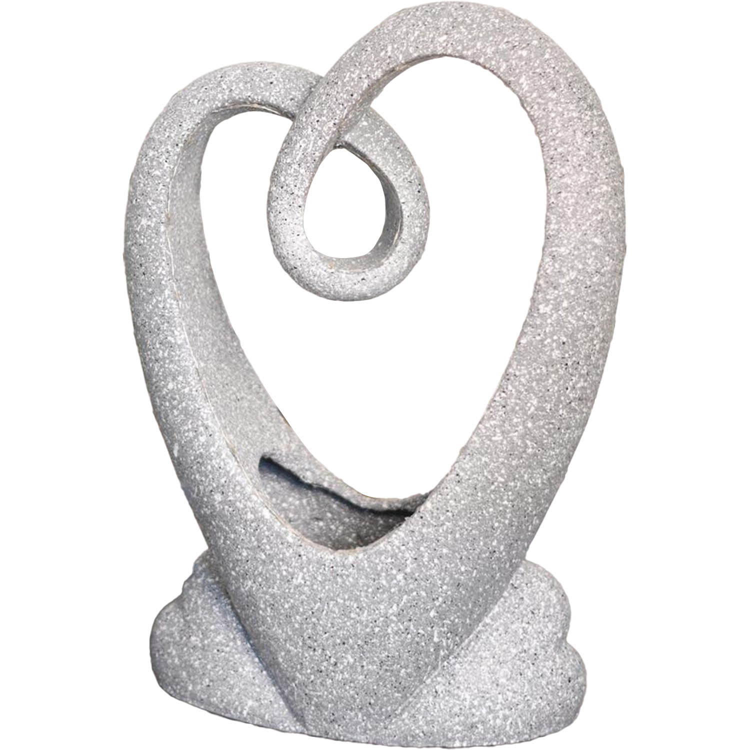 Solar Heart Planter - Stone Image 1