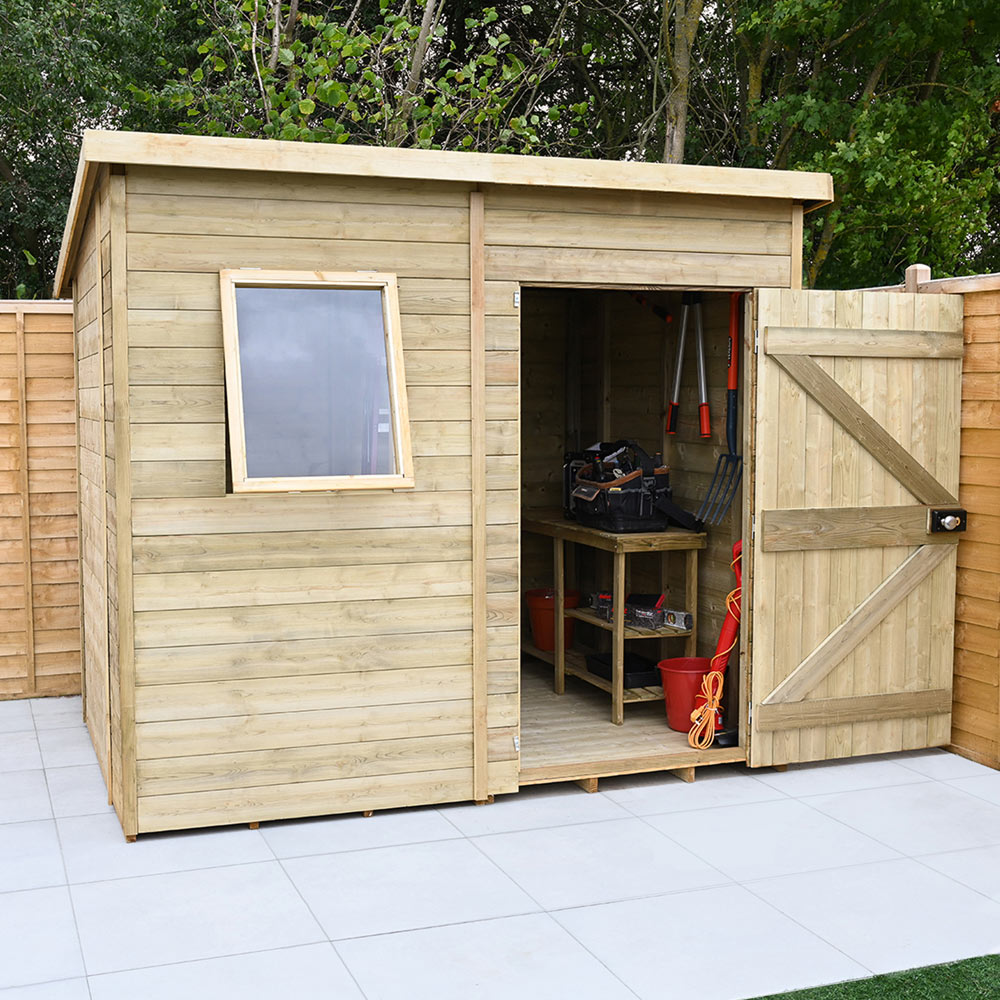 Forest Garden Timberdale 8 x 6ft Pressure Treated Pent Shed Image 2