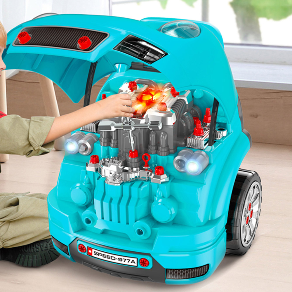 HOMCOM Kids 61 Piece Engine Workshop Toy Set Image 2