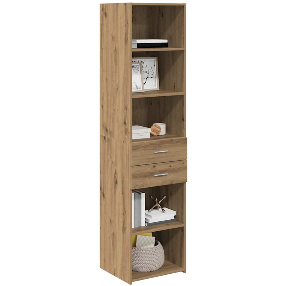 vidaXL 2 Drawer 5 Shelf Artisan Oak Highboard Image 3