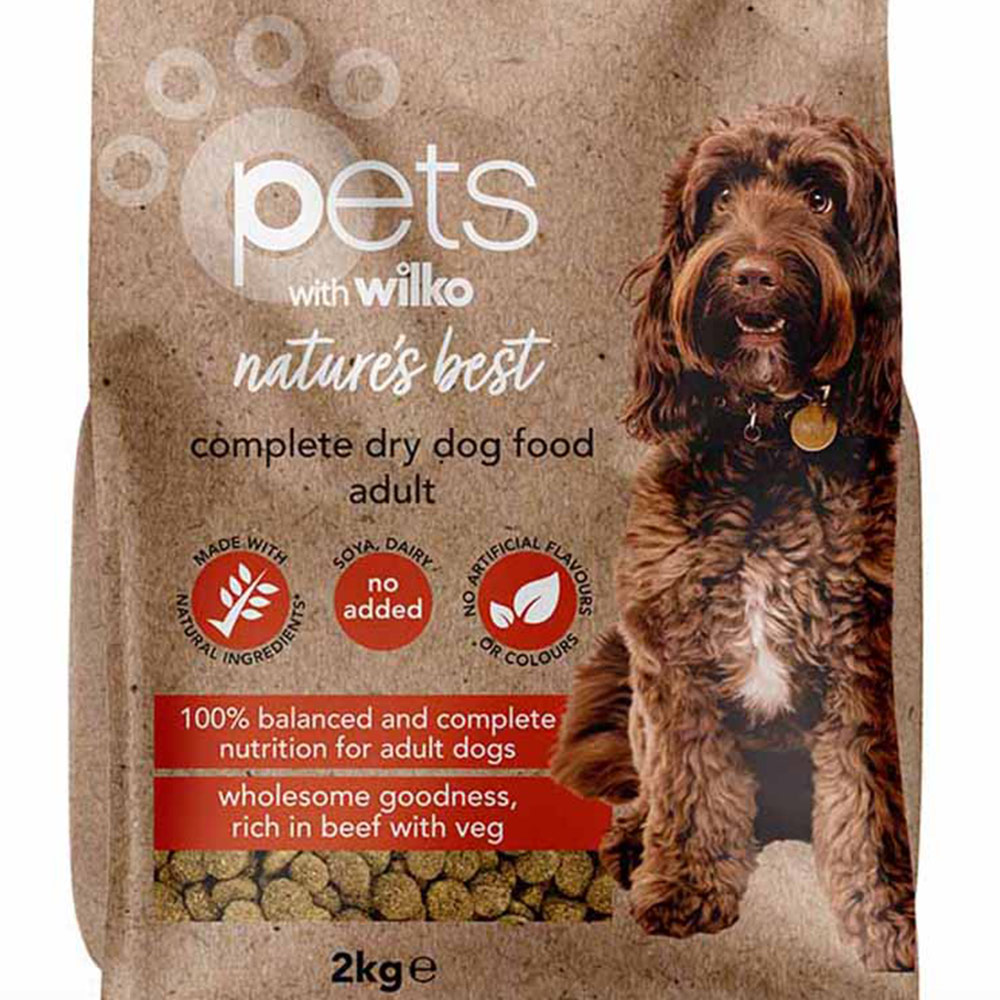 Wilko Natures Best Rich in Beef and Veg Dog Food 2kg Image 2
