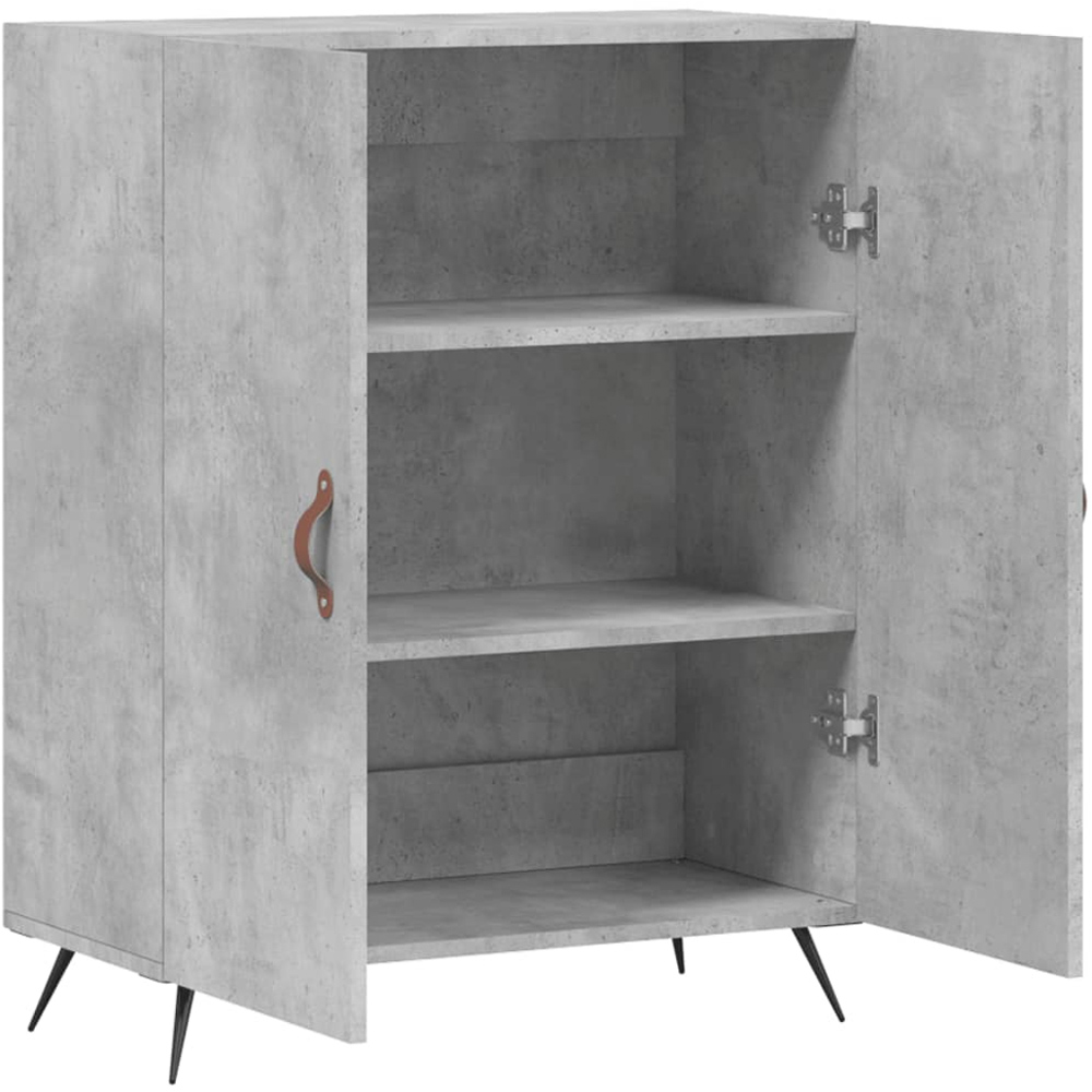 vidaXL 2 Door Concrete Grey Sideboard Image 6
