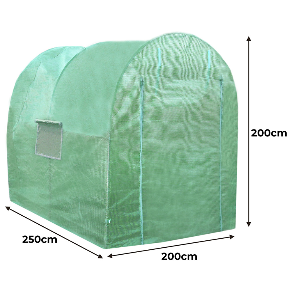 MonsterShop Green PE Cover 6.6 x 8.2ft Polytunnel Greenhouse Image 6