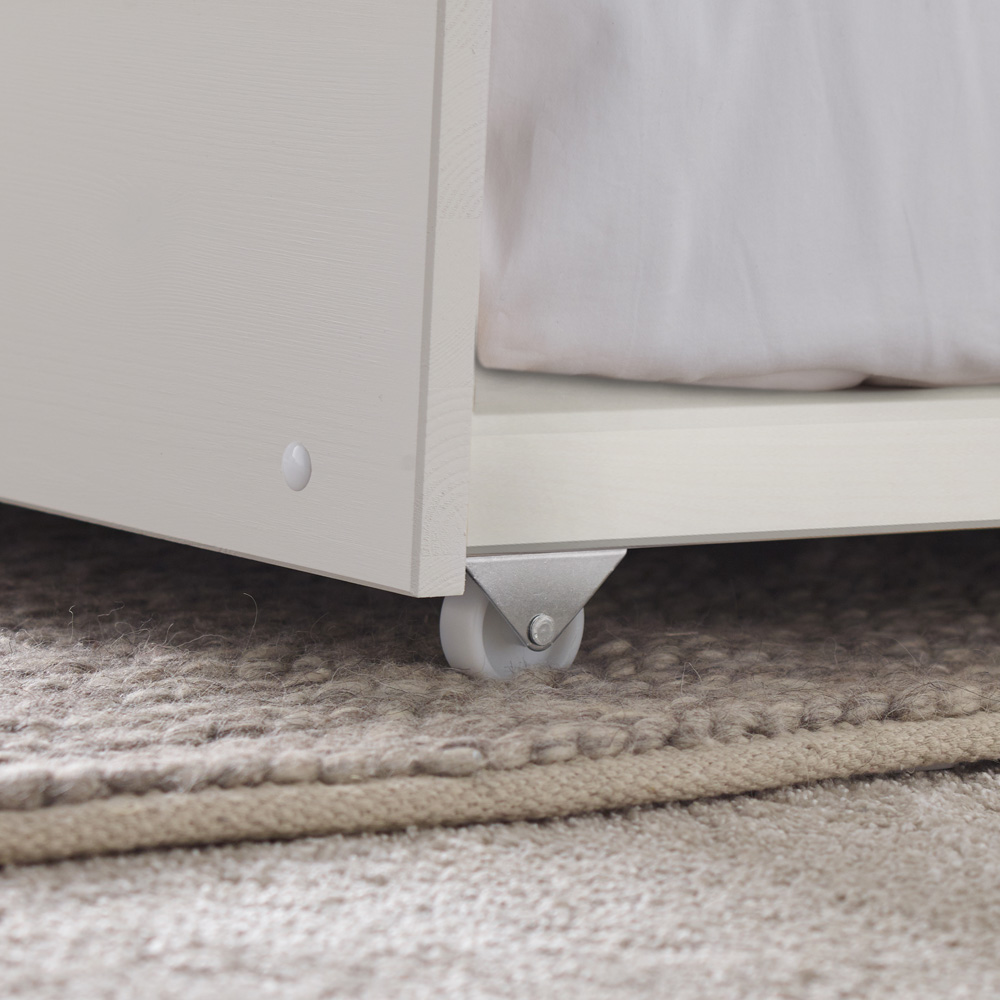 Tyler Single White Guest Bed with Orthopaedic Mattress Image 7