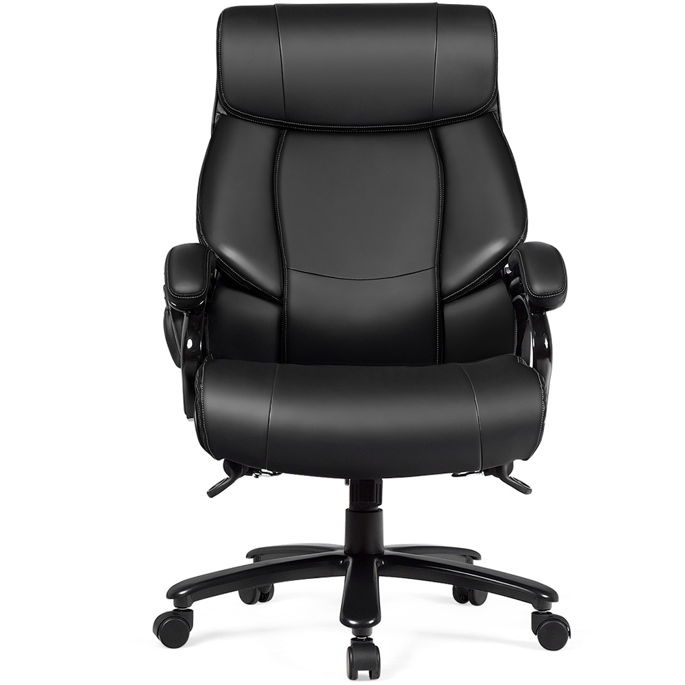 Costway Black PU Leather Massage Chair with Cushion Image 3