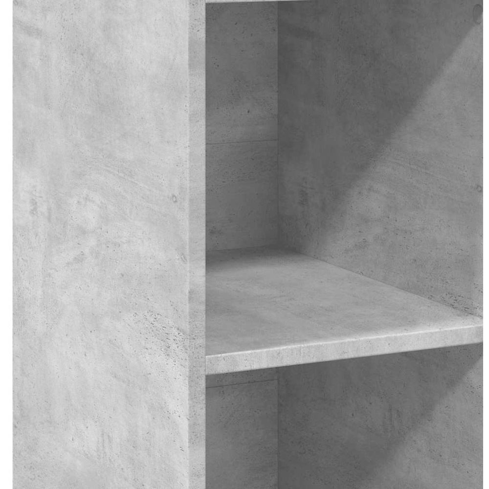 vidaXL 4 Shelf Concrete Grey Highboard with Metal Feet Image 7
