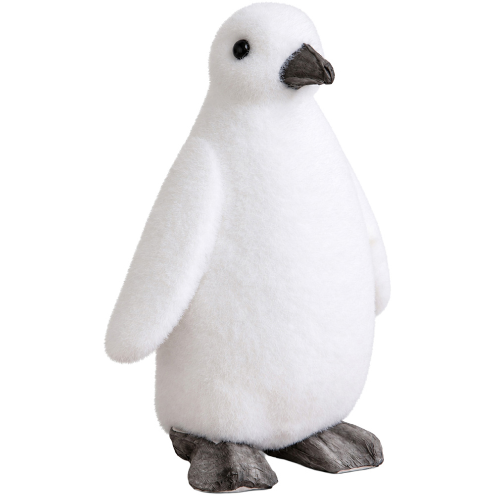 Samuel Alexander Freestanding Flocked Penguin Christmas Decoration 36cm Image 1