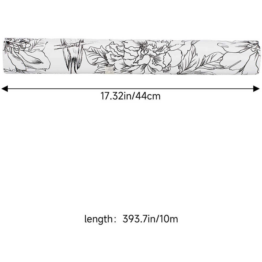 Living and Home Floral Pattern White Peel and Stick Wallpaper Image 8