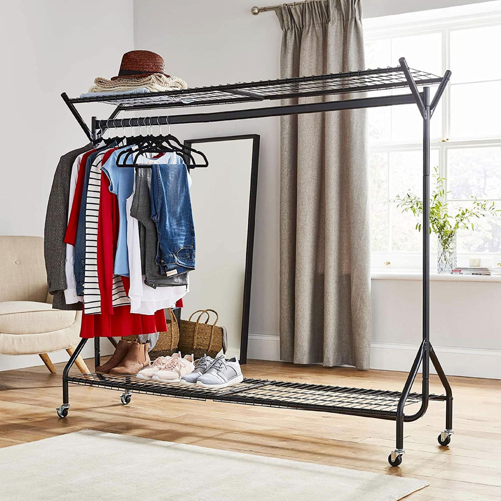 House of Home Heavy Duty Clothes Rail with Two Racks 6 x 5ft Image 3