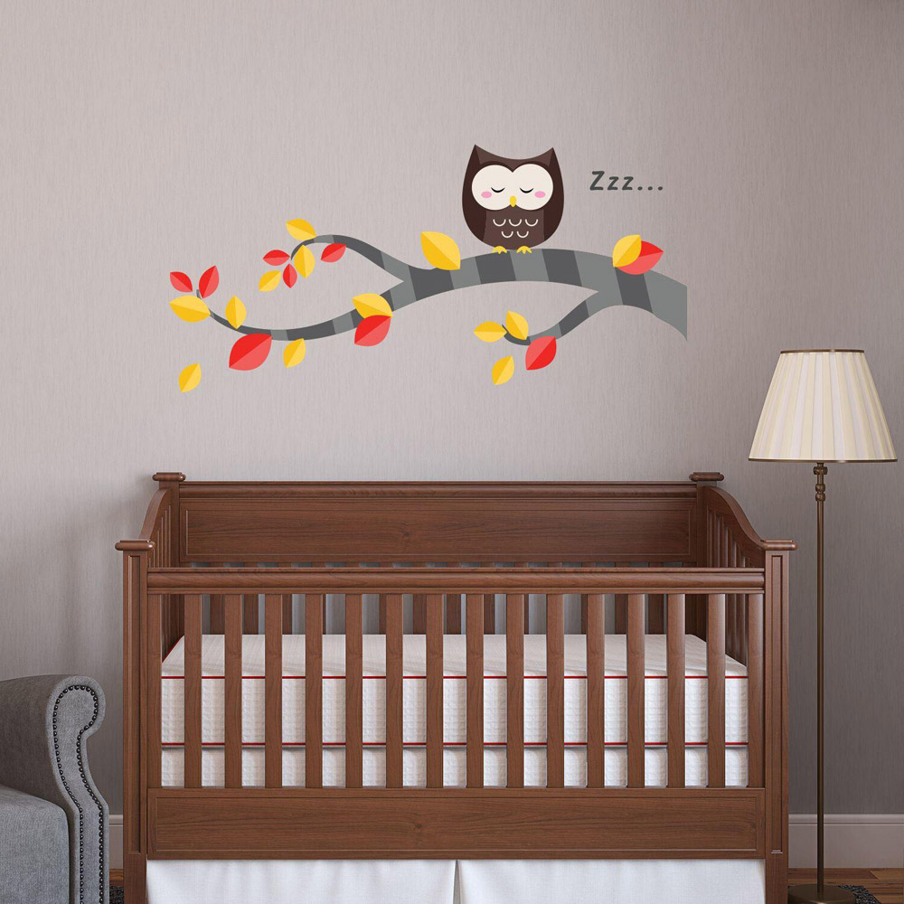 Walplus Kids Nursery Owl Tree Self Adhesive Wall Stickers Image 2