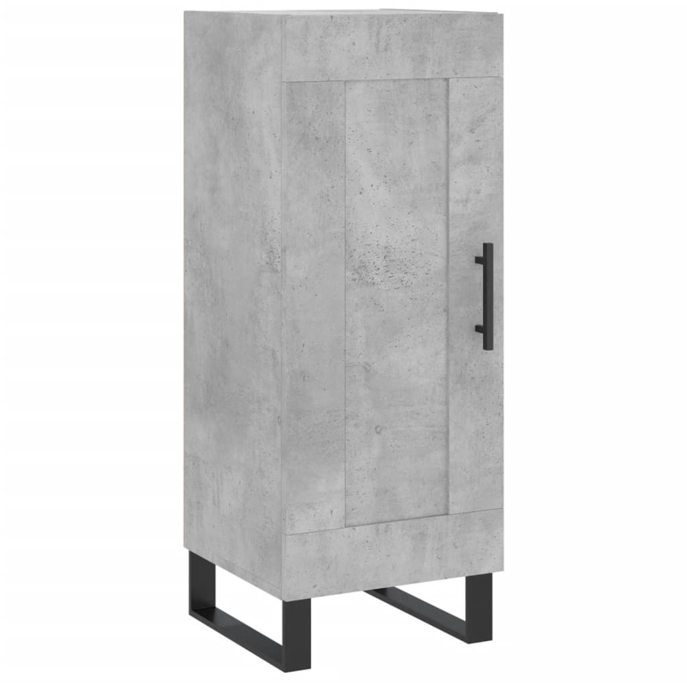 vidaXL Single Door Concrete Grey Wooden Sideboard Image 2