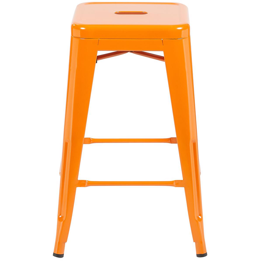 FWStyle Orange Gloss Metal Bar Stool 4 Pack Image 3