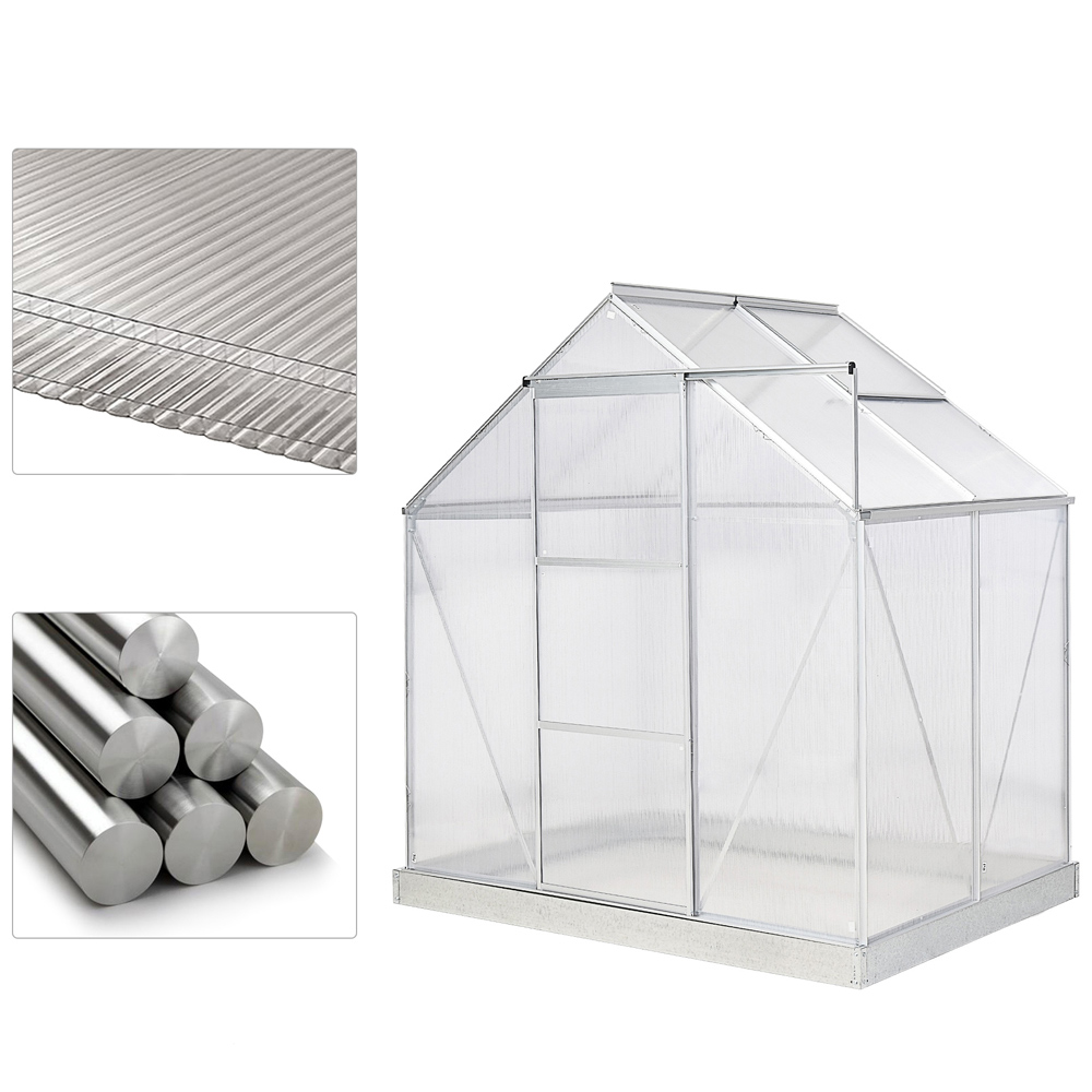 Outsunny Clear Plastic Steel 4 x 6ft Greenhouse Image 6