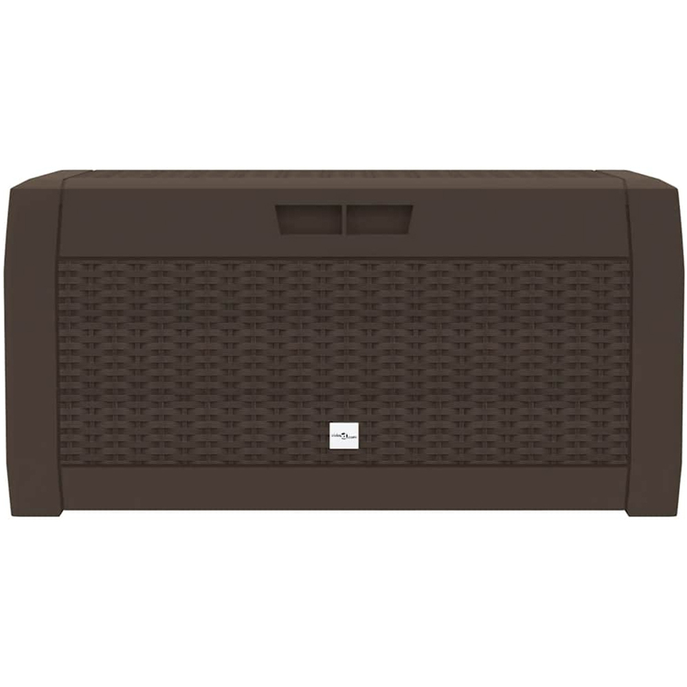 vidaXL 310L Brown Polypropylene Garden Storage Box Image 3