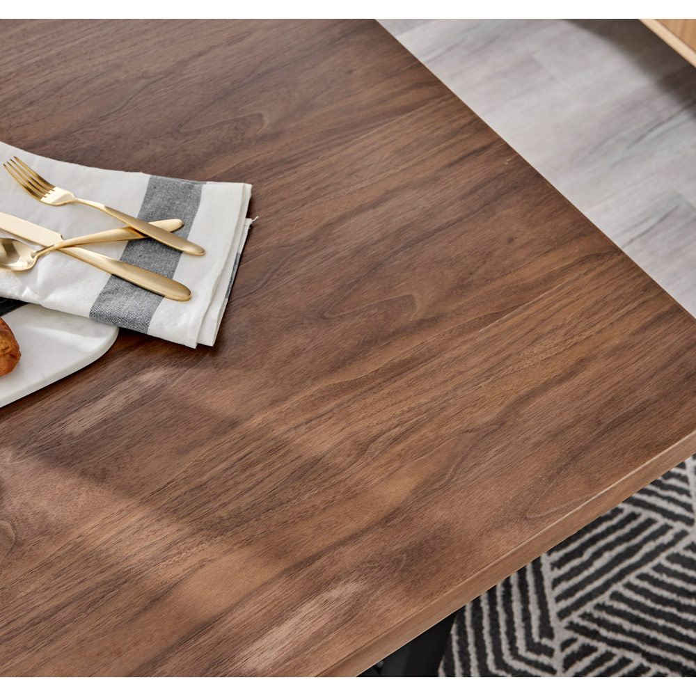 Furniturebox Solo Cesano 6 Seater Dining Set Brown Green and Black Image 5