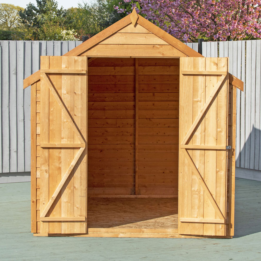 Shire 6 x 8ft Double Door Overlap Apex Shed Image 4