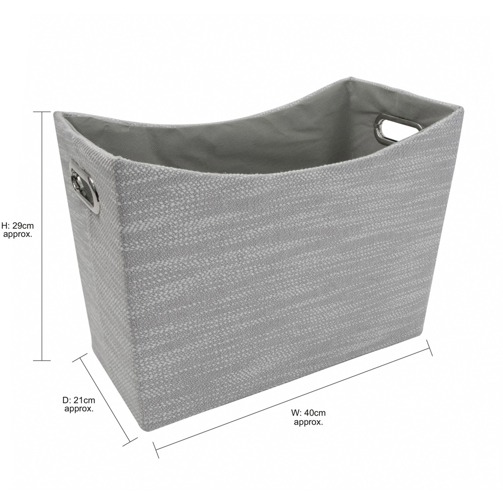 JVL Serena Light Grey Magazine Storage Holder Image 7