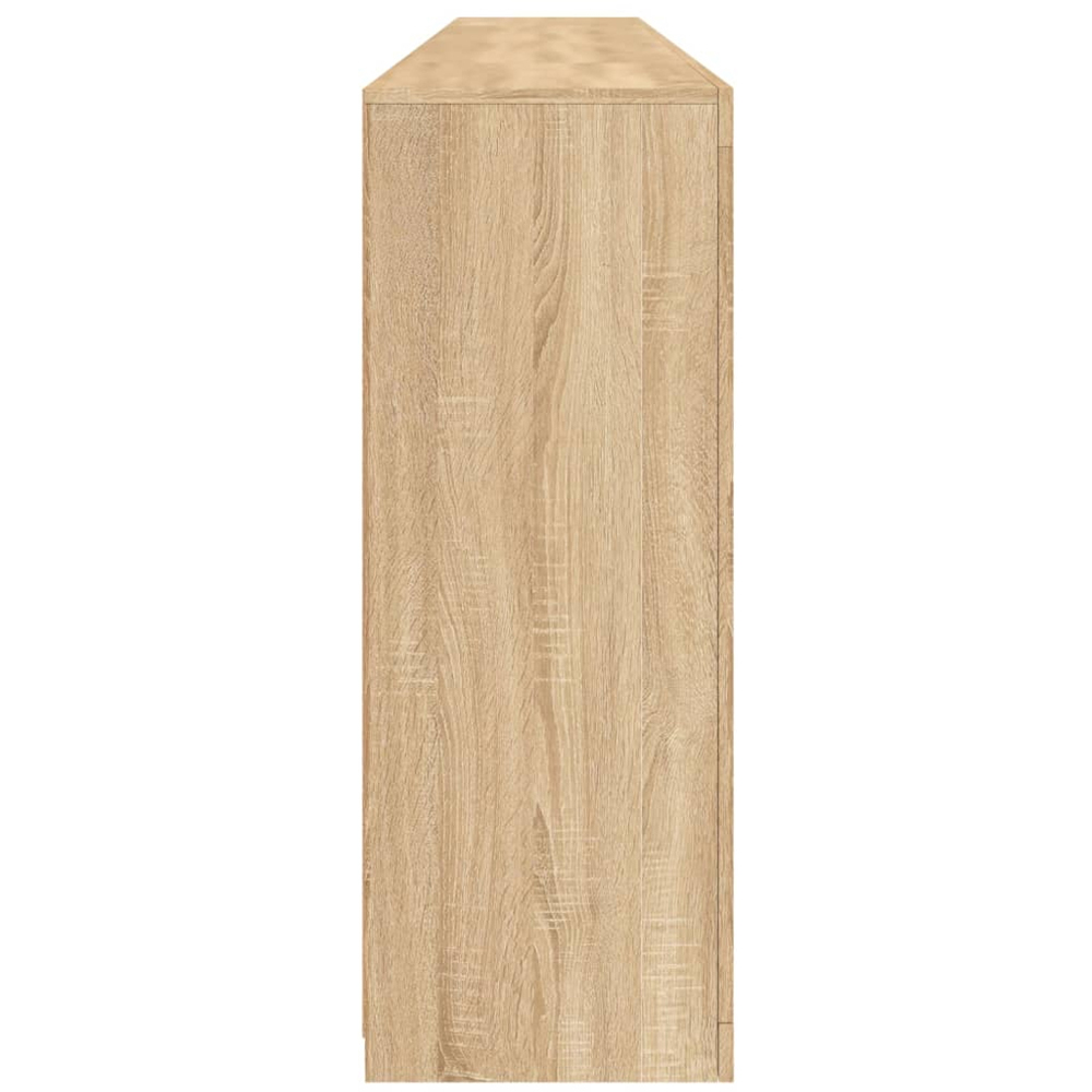 vidaXL 4 Door 8 Shelf Sonoma Oak Sideboard with LED Lights Image 7