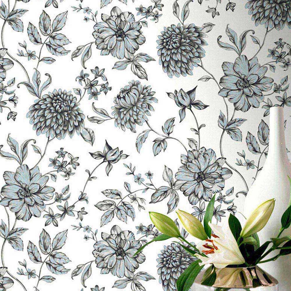 Arthouse Fleur Mono Wallpaper Image 5