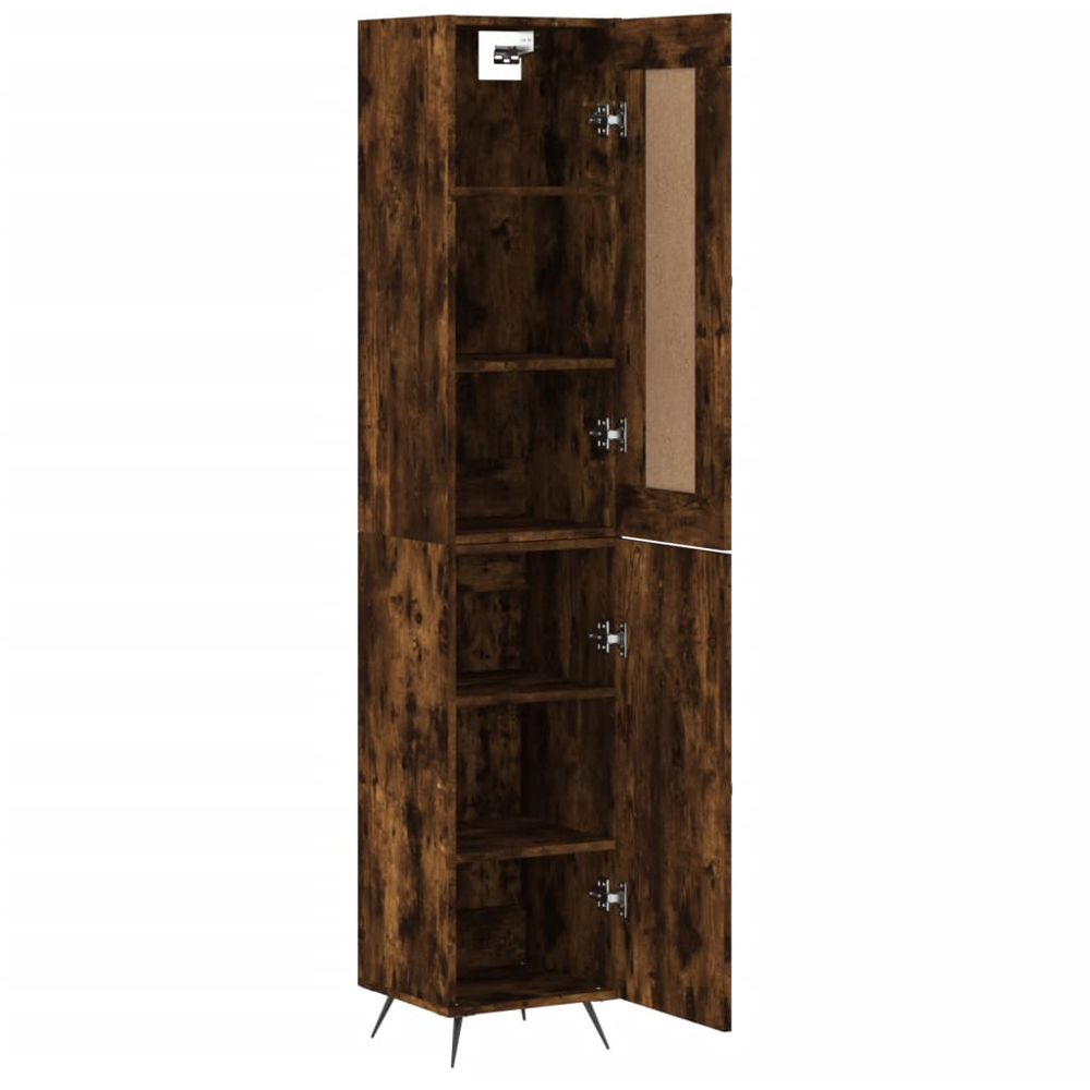 vidaXL 2 Door Smoked Oak Highboard Image 4