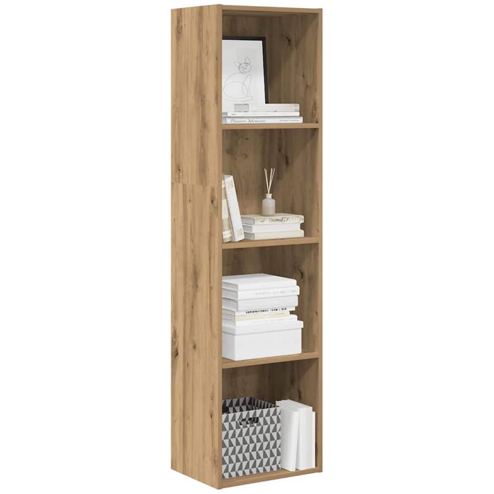 vidaXL 4 Shelf Artisian Oak Bookcase Image 4
