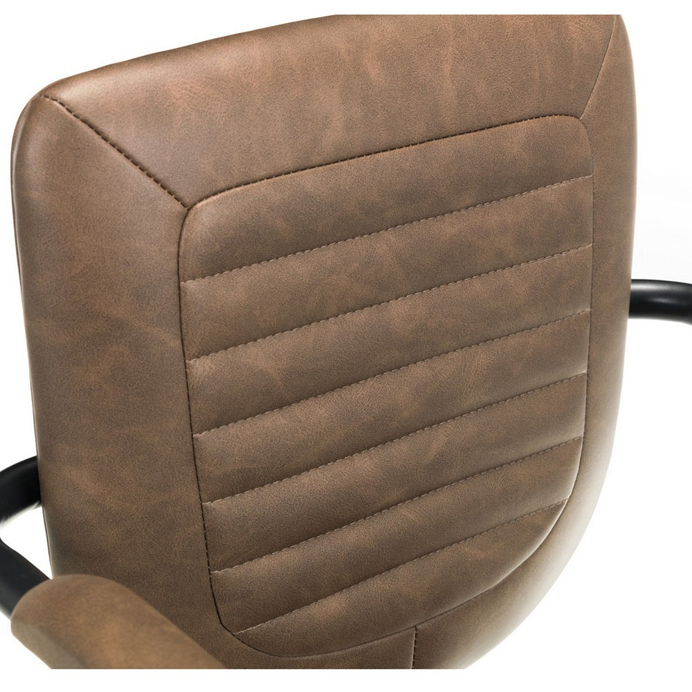 Julian Bowen Gehry Brown Faux Leather Swivel Office Chair Image 4