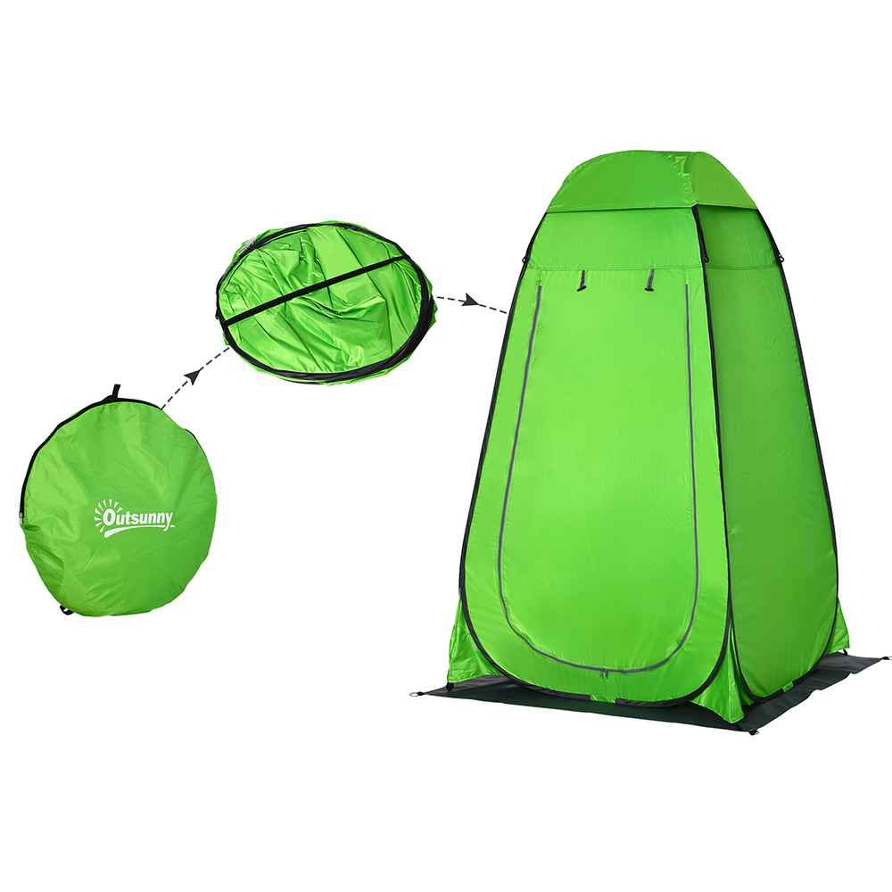 Outsunny Camping Shower Tent Green Image 4