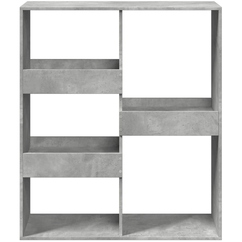 vidaXL 5 Shelf Concrete Grey Bookcase Image 4