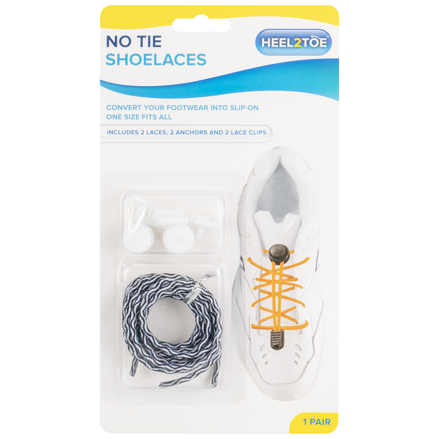 No Tie Shoe Laces With Anchors and Clips Image 3