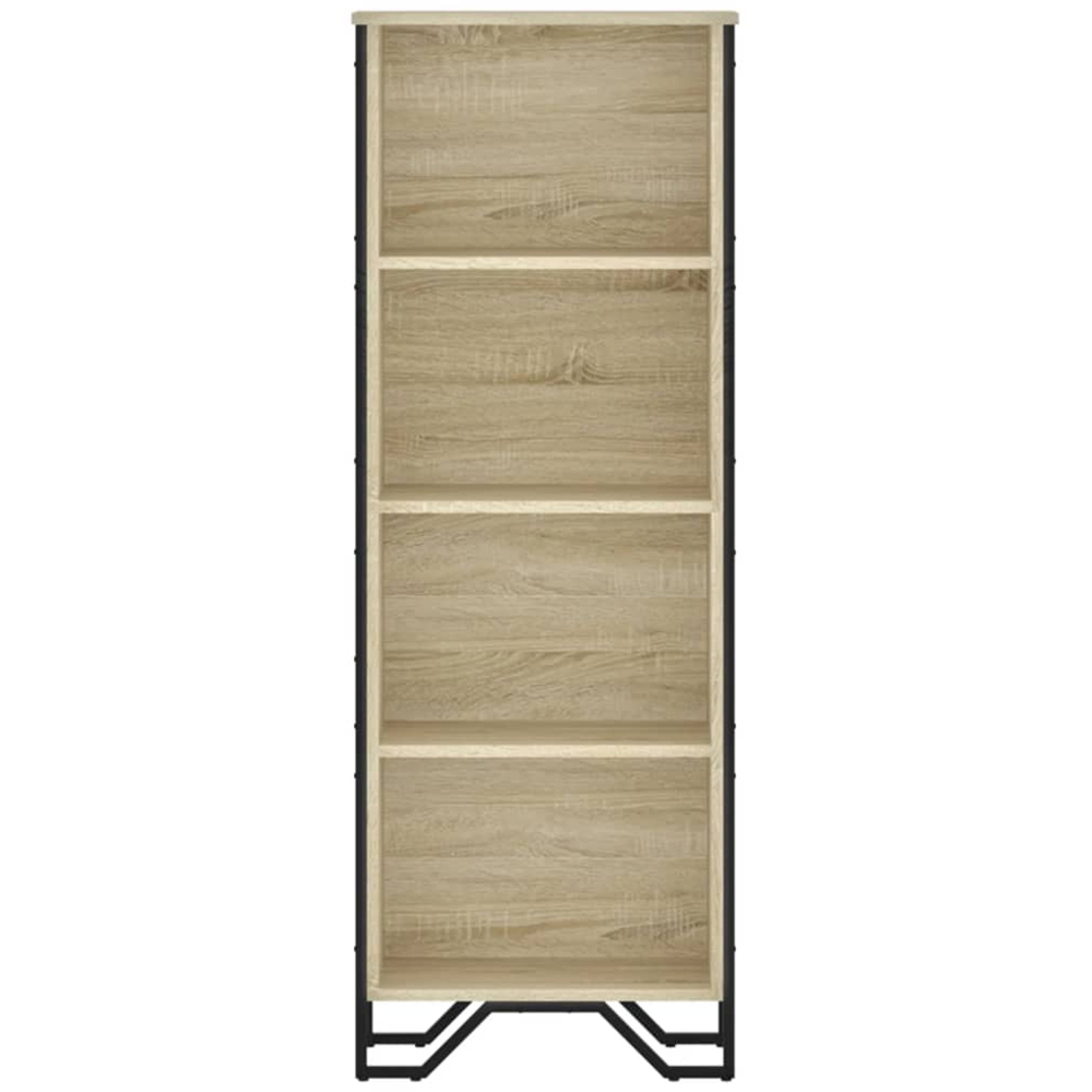 vidaXL 4 Shelf Brown Bookcase Image 4