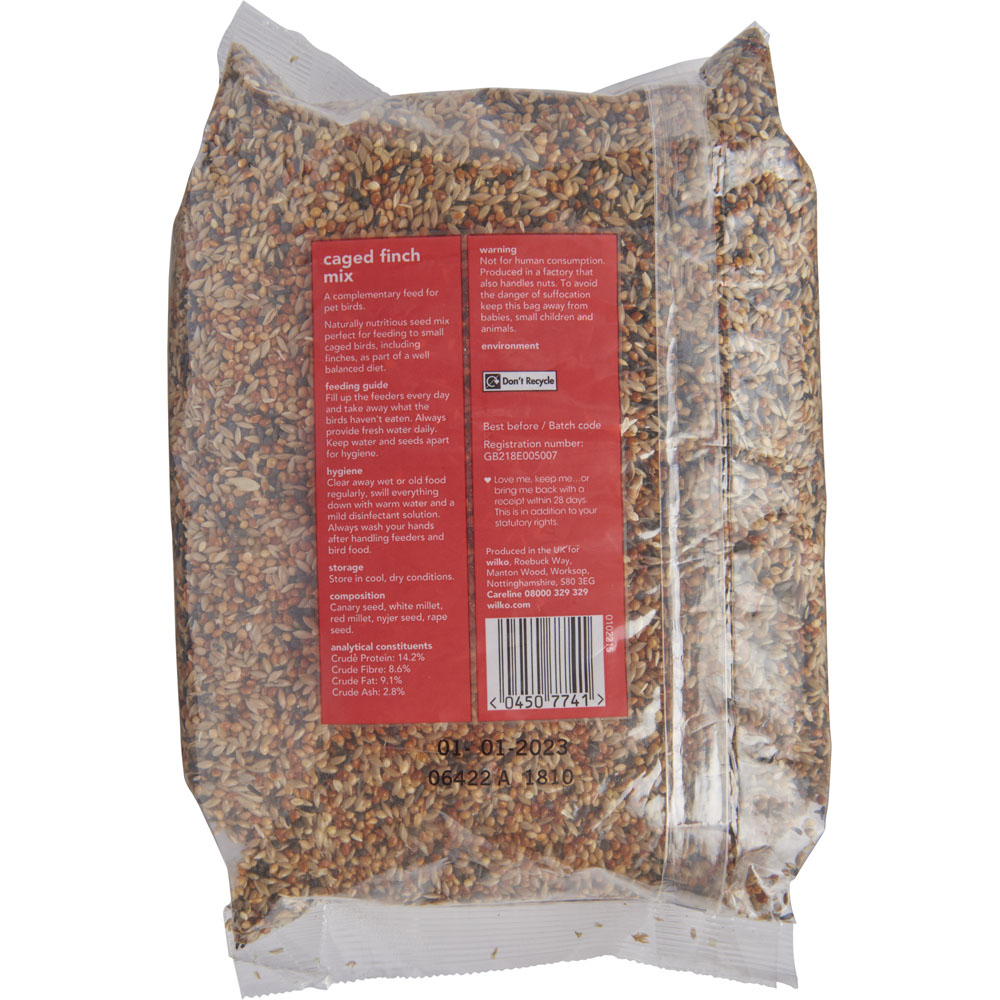 Wilko Finch Seed Mix for Caged Birds 1kg Image 2