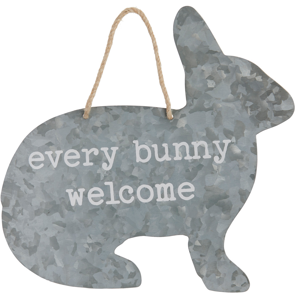 Wilko Metal Bunny Sign Image 1