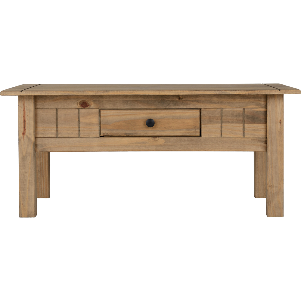 Seconique Panama Single Drawer Natural Wax Coffee Table Image 4