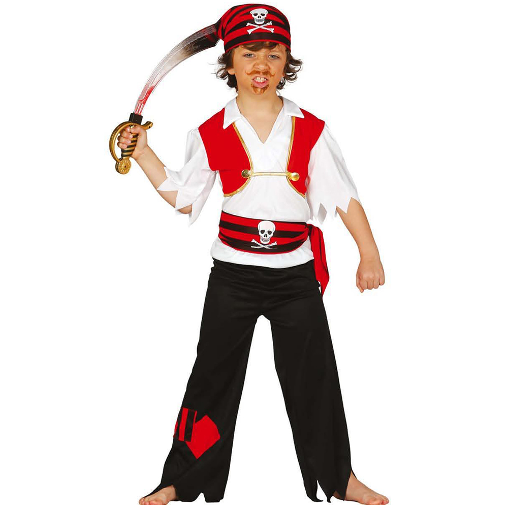 Fiestas Guirca Pirate Costume 10 to 12 Years Image 1