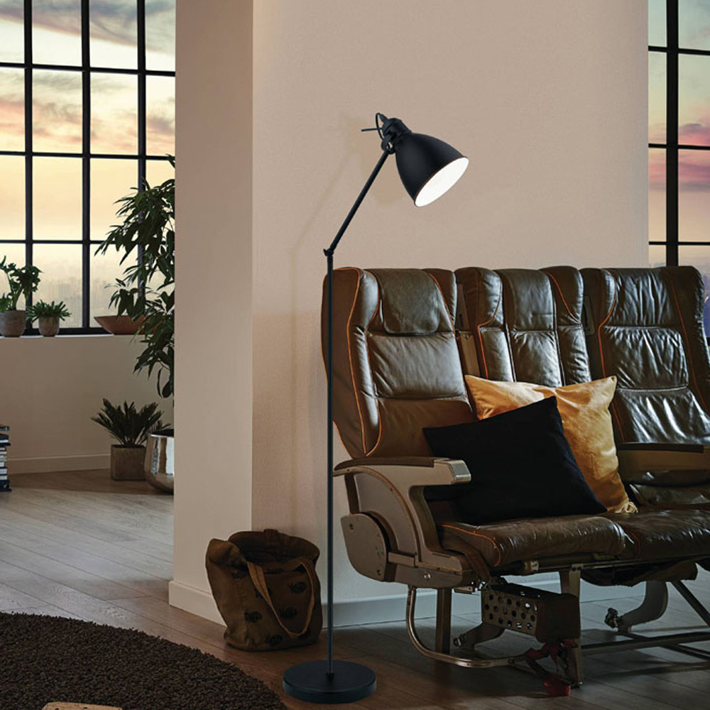 EGLO Priddy Black Adjustable Floor Lamp Image 3