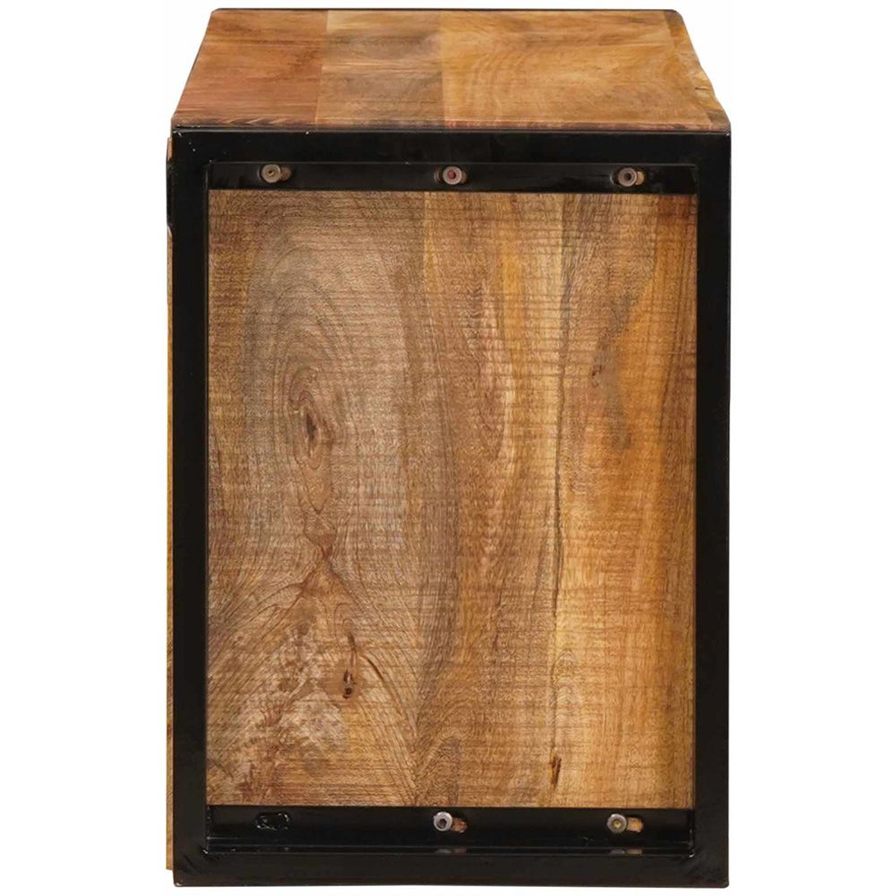 vidaXL 10 Bottle Brown Solid Rough Mango Wood Wall Mounted Wine Rack Image 6