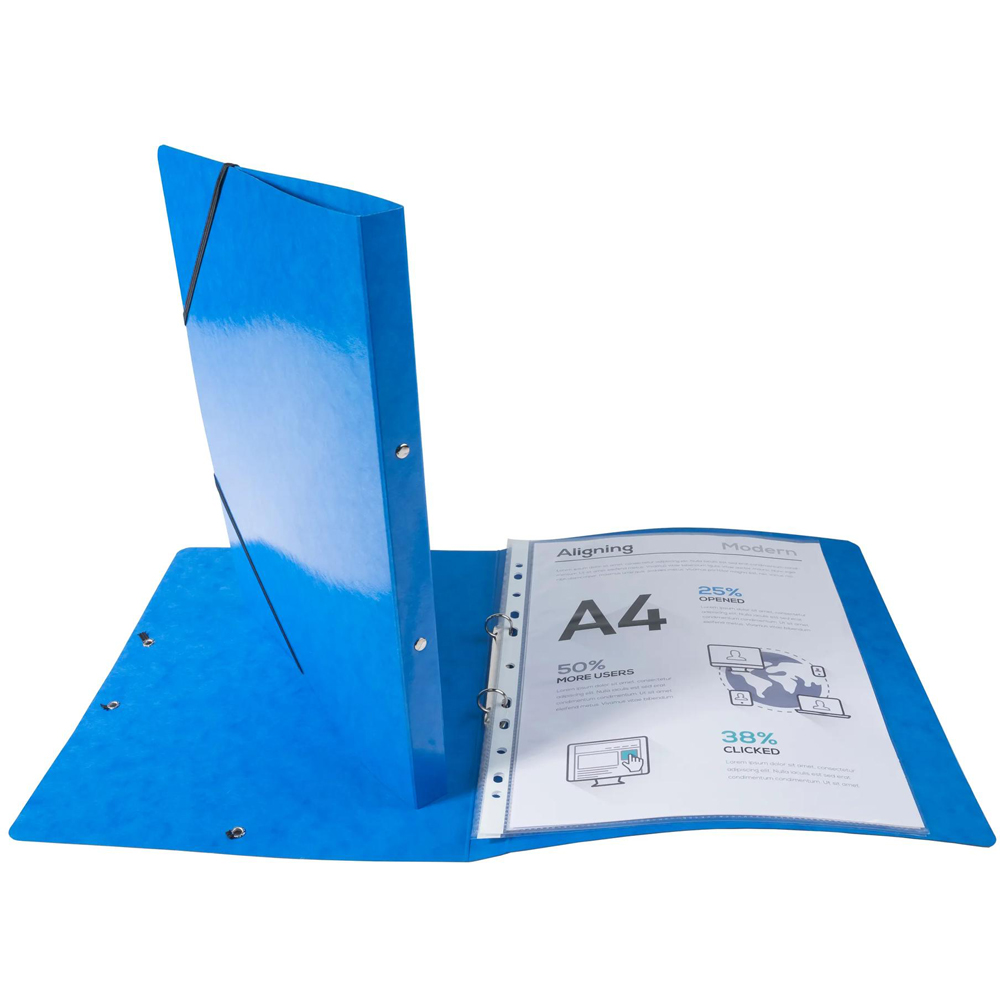 Exacompta Dark Blue 2R Elasticated Folder 20 Pack Image 3