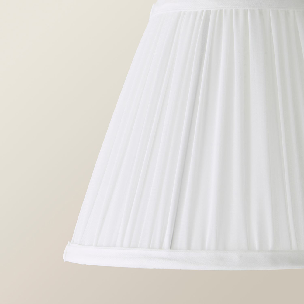 ValueLights Elowen White Chiffon Tapered Easy Fit Ceiling Lamp Shade 30cm Image 4