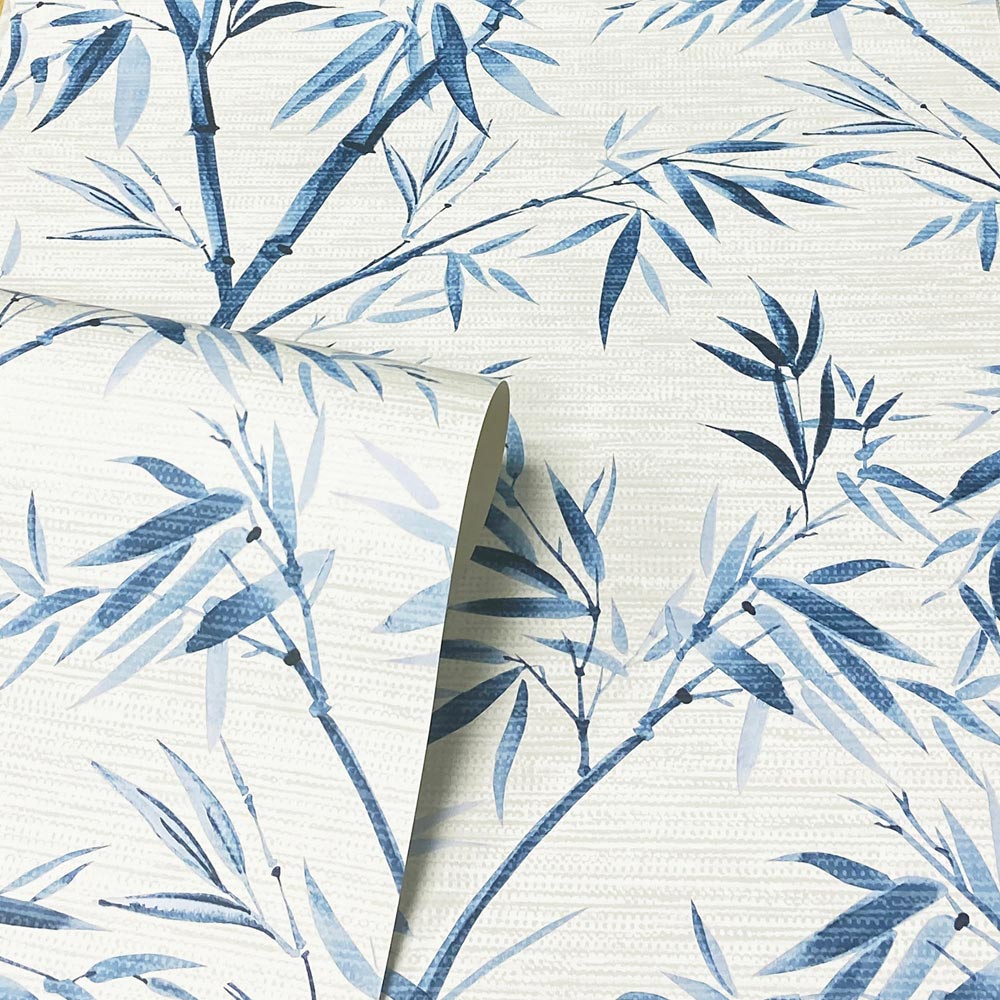Arthouse Inky Bamboo Chalky Blue Wallpaper Image 2